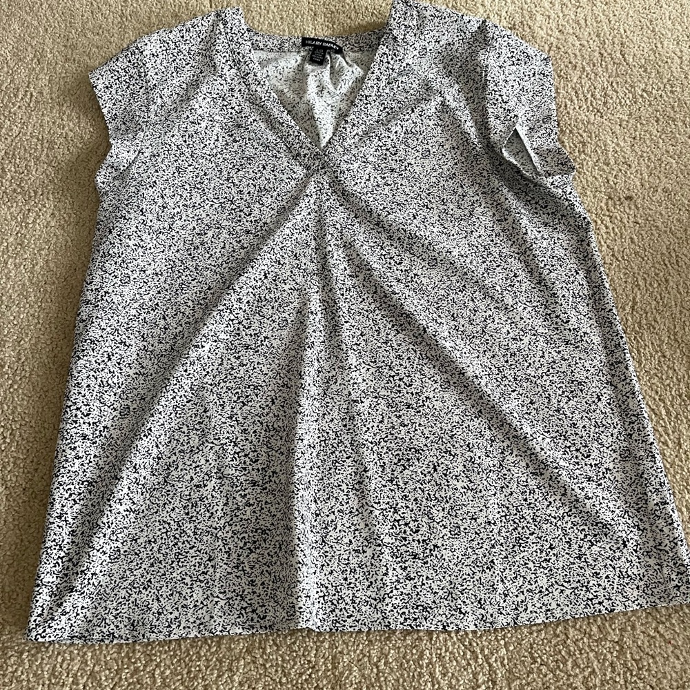 Hilary Radley Monochrome V-Neck Blouse